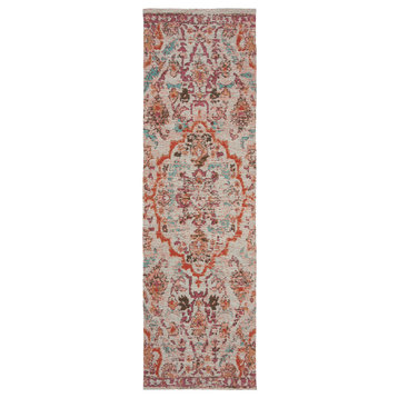 Safavieh Classic Vintage Collection CLV102 Rug, Red/Beige, 2'3" X 8'