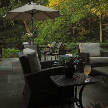 Patio with Bluestones & Fire Pit