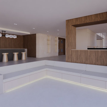 Cozy seating with a bar