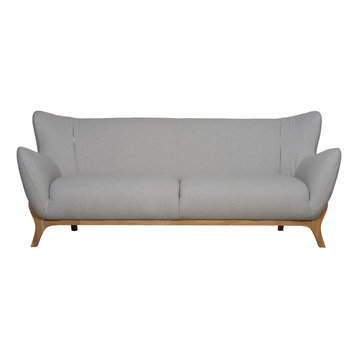 Wesley Scandinavian Sofa, Light Grey, 3-Seater