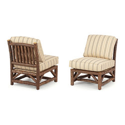 Rustic Club Chair/Armless #1172 by La Lune Collection - Armchairs And Accent Chairs