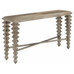 Currey and Company - Currey and Company 3000-0161 Saranya Pepper, 60" Console Table - The wire-brushed and cerused finish on our SayanaSaranya Pepper 60 In Light Pepper *UL Approved: YES Energy Star Qualified: n/a ADA Certified: n/a  *Number of Lights:   *Bulb Included:No *Bulb Type:No *Finish Type:Light Pepper