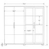 72” Modern Hayes Light Cherry Wood Double Cabinet Storage Unit Glass/Wood Doors
