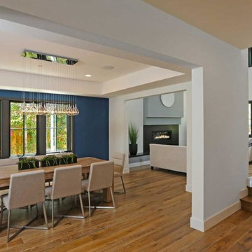 A dining room complementing your hardwood flooring