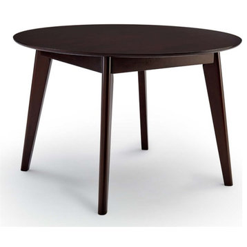 Modway Vision 45" Round Modern Wood Dining Table in Cappuccino Finish
