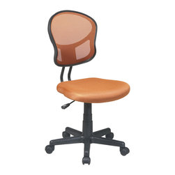 Orange Mesh Task Office Chair - Office Chairs