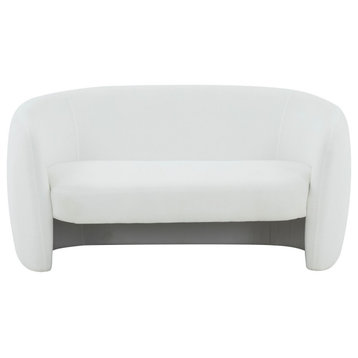 Safavieh Couture Zhao Curved Loveseat, White