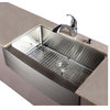 36 in. Farmhouse Single Bowl Sink and Faucet with Soap Dispenser