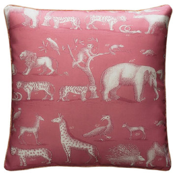 Animal Print Outdoor Throw Pillow | Andrew Martin Kingdom, Pink