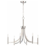Maxim Lighting - Maxim Lighting Lyndon - 6 Light Chandelier, Satin Nickel Finish - This transitional style chandelier collection featLyndon 6 Light Chand Satin Nickel *UL Approved: YES Energy Star Qualified: n/a ADA Certified: n/a  *Number of Lights: Lamp: 6-*Wattage:60w E12 Candelabra Base bulb(s) *Bulb Included:No *Bulb Type:E12 Candelabra Base *Finish Type:Satin Nickel