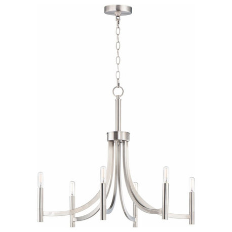 Maxim Lighting Lyndon - 6 Light Chandelier, Satin Nickel Finish