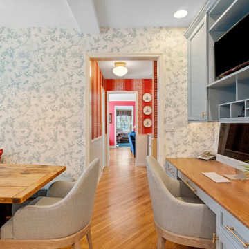 Transitional Butler's Pantry and Bar