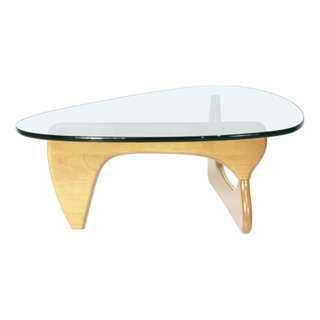 Natural coffee table solid wood tea table triangle top table ...
