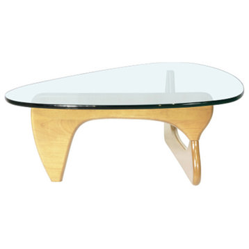 Natural coffee table solid wood tea table triangle top table