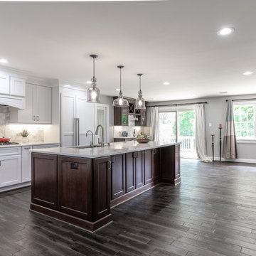 Family Enjoys of a New Powder Room, Kitchen, and Garage in a Vienna VA Addition