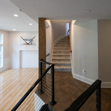 Two-Tiered Basement Designed for Family Fun