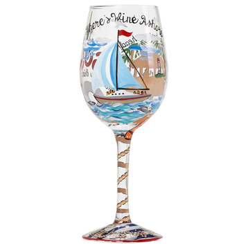 "Anchor's Away" Wine Glass