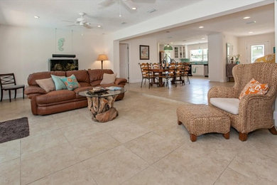 Example of a beach style living room design in Jacksonville