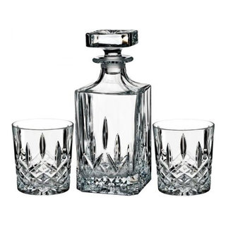 Markham Stacking Decanter & Tumbler Set of 2, FREE ETCHING (on decanter  stopper)