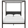 Hopedale Canopy Bed Frame - Brown Gray, Queen