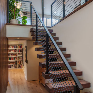 Forty Second Remodel - Open basement staircase