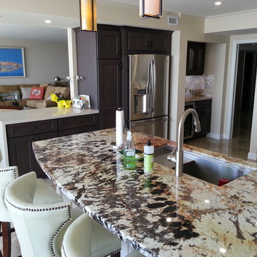 Contemporary Kitchen Renovation, Beach Condo, Addison, Boca Raton, Florida