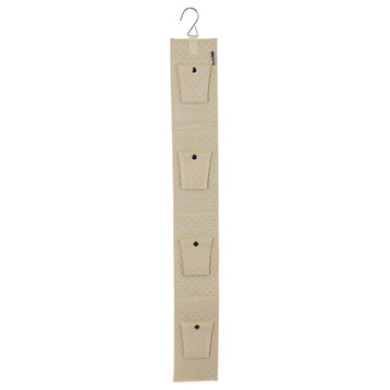 Fabric Hanging Double Sided Hang Up Closet Organizer Storage, Beige