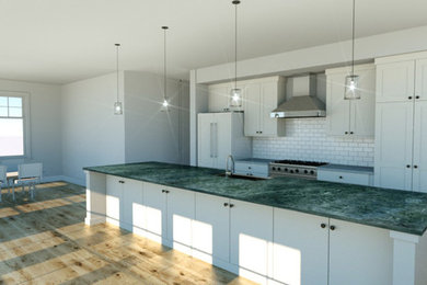 Trendy kitchen photo in Detroit