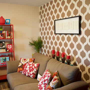 Cascade Stenciled Living Room