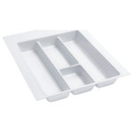 Rev-A-Shelf - Polymer Trim to Fit Drawer Insert Utility Organizer, White, 17.5"W - Rev-A-Shelf's drawer inserts are the best if you are looking for a custom look.  Why settle for a cutlery insert that just drops in your drawer and moves every time you open and close your drawer.  Create a custom fit by trimming to your exact size. Available in multiple sizes, colors and finishes.