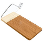 Prodyne - PRODYNE 126B Cheese Slicer Dark Light Bamboo - This sleek board combines Dark and light Bamboo with a bright chrome slicing arm. Board measures 12-Inch by 6-Inch. Color box.