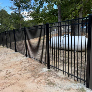 Composite Trex and Iron Fence