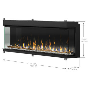 Dimplex Ignite Bold 50" Linear Built-in Electric Fireplace, 74"