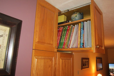 Example of an arts and crafts living room design in Atlanta
