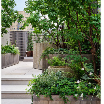 Weathered White Oak Clad Planters