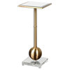 Brushed Brass Accent Side Table