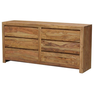 Urban Mid-Century Modern Sheesham Wood Bedroom Dresser - Natural