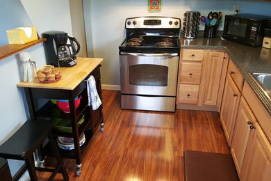 Inspiration for a small timeless kitchen remodel in Other