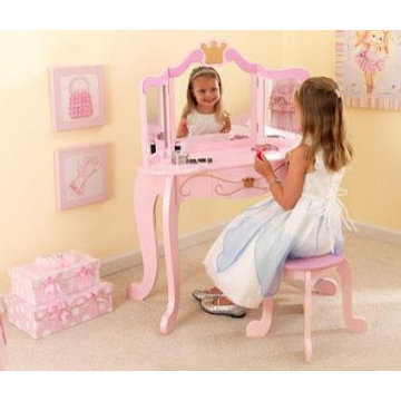 Lovely Girl's dressing table design ideas for kid's bedroom