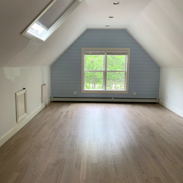 EAST QUOGUE: 4" SELECT WHITE OAK INSTALLED & FINISHED WITH CUSTOM GRAY STAIN