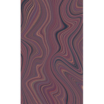 Abstract Geometric Textured Double Roll Wallpaper, Burgundy Red, Double Roll