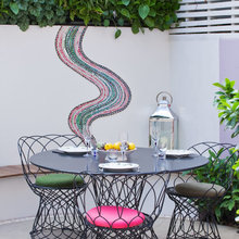 Wire garden chairs