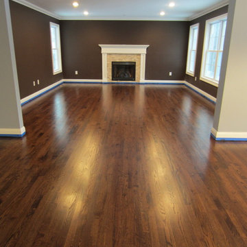 HEAD OF THE HARBOR NEW BUILD: RED OAK INSTALLED, SANDED w PROVINCIAL STAIN