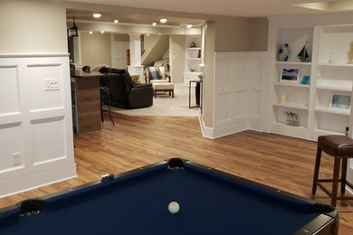 Basement - transitional basement idea in Boston