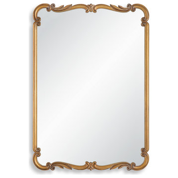 Contemporary 22" x 32" Antique Gold Mirror