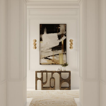 Elegant & Contemporary Hallway Design with COLOSSEUM II Console | BRABBU