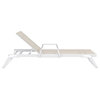Tropic Arm Sling Chaise Lounge, Set of 2, White Frame Taupe Sling