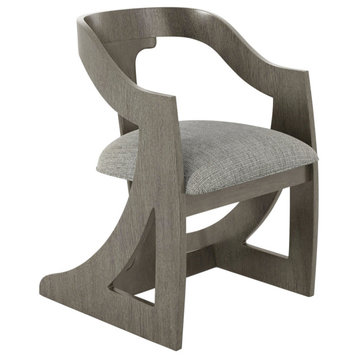 Crescent Barrel Chair, Argento