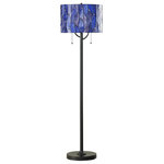 HOMEGLAM - Vines Tiffany Glass Floor Lamp, Blue/Purple - HOMEGLAM design, Vines  tiffany lamps are beautifully designed and handmade with light on vibrant stain color glass solder wrapped in copper foil,   this contemporary design will be cherished with perfect additions to your home with extra touch of colors