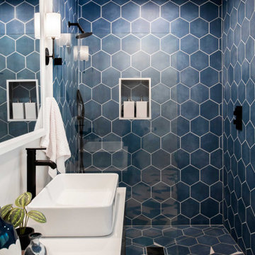 Bold and Fun Primary Bathroom